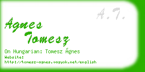 agnes tomesz business card